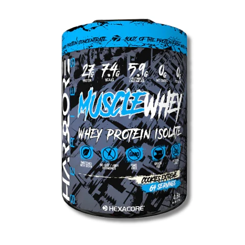 HEXACORE Muscle Whey ISOLATE 4.8 lbs Cookies extreme (64 servicios)