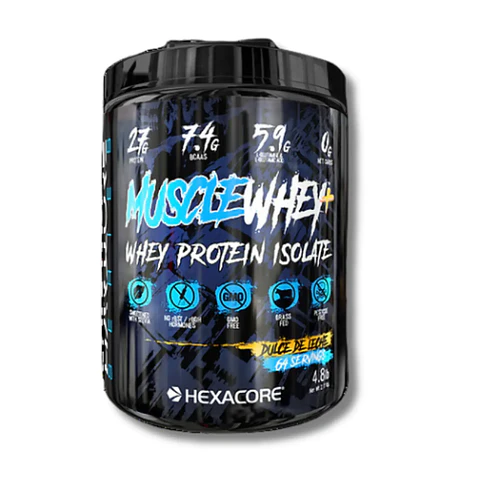 HEXACORE Muscle Whey ISOLATE 4.8 lbs Dulce de leche (64 servicios) 
