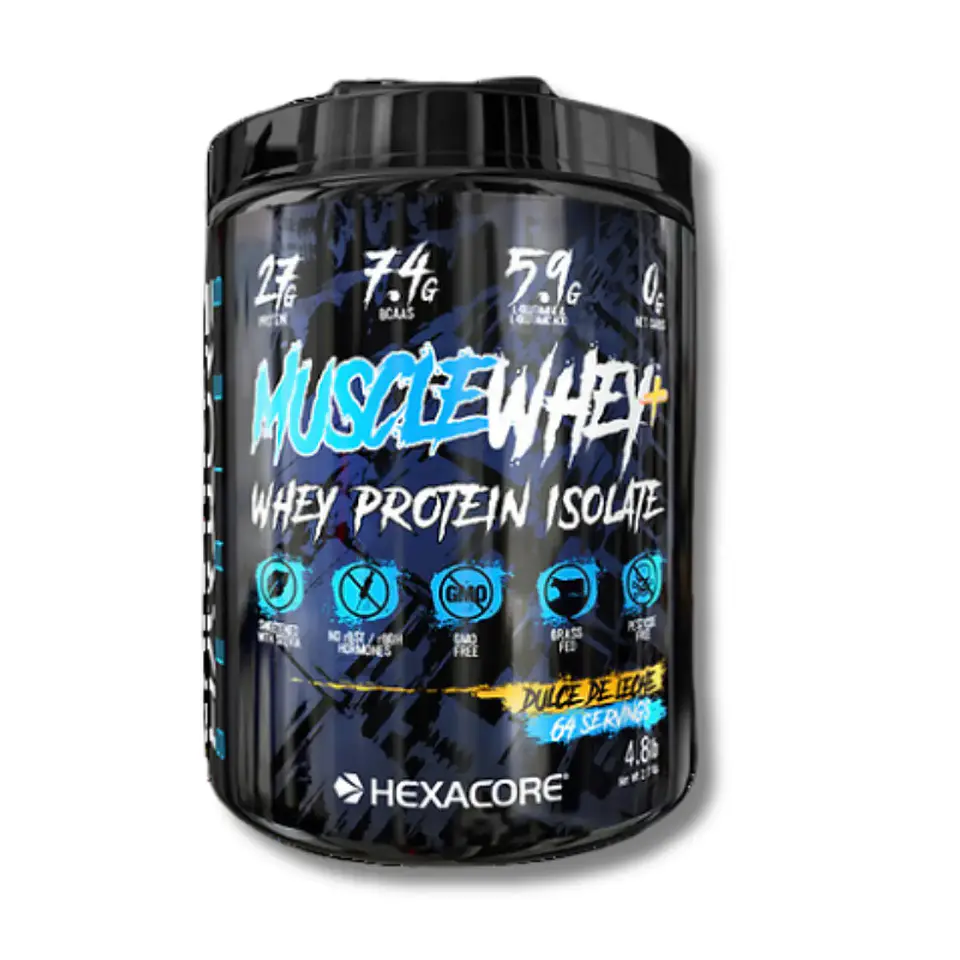 HEXACORE Muscle Whey ISOLATE 4.8 lbs Dulce de leche (64 servicios)  1