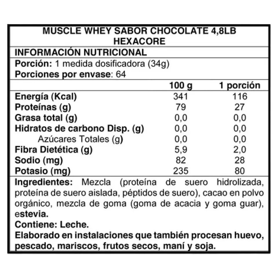 HEXACORE Muscle Whey ISOLATE 4.8 lbs Ultimate vainilla (64 servicios)  2