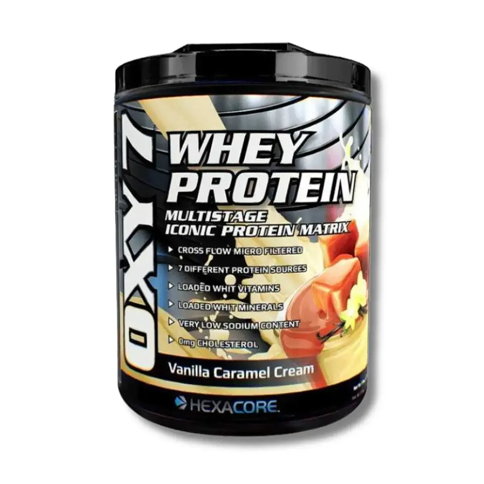 HEXACORE OXY 7 Whey Protein 5 lbs Vainilla caramel cream (67 servicios) 1