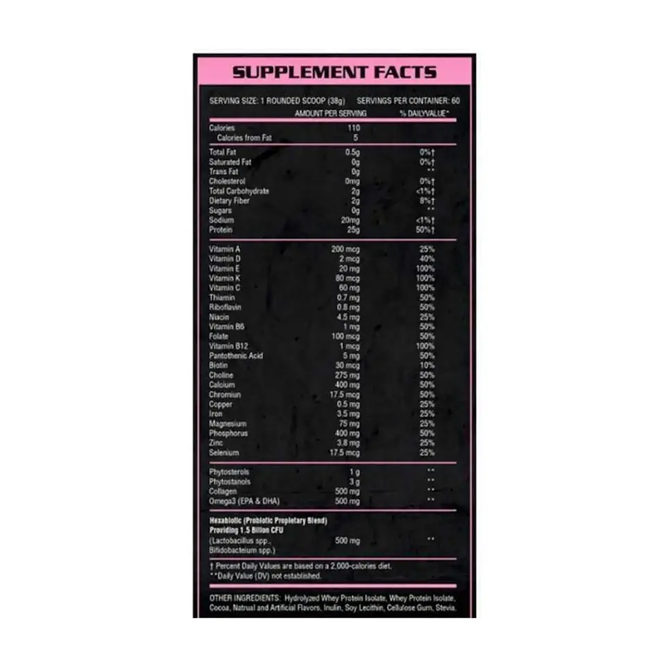 HEXACORE OXY 7 HERS ISOLATE Whey Protein 5 lbs Diet cookies (60 servicios) 2