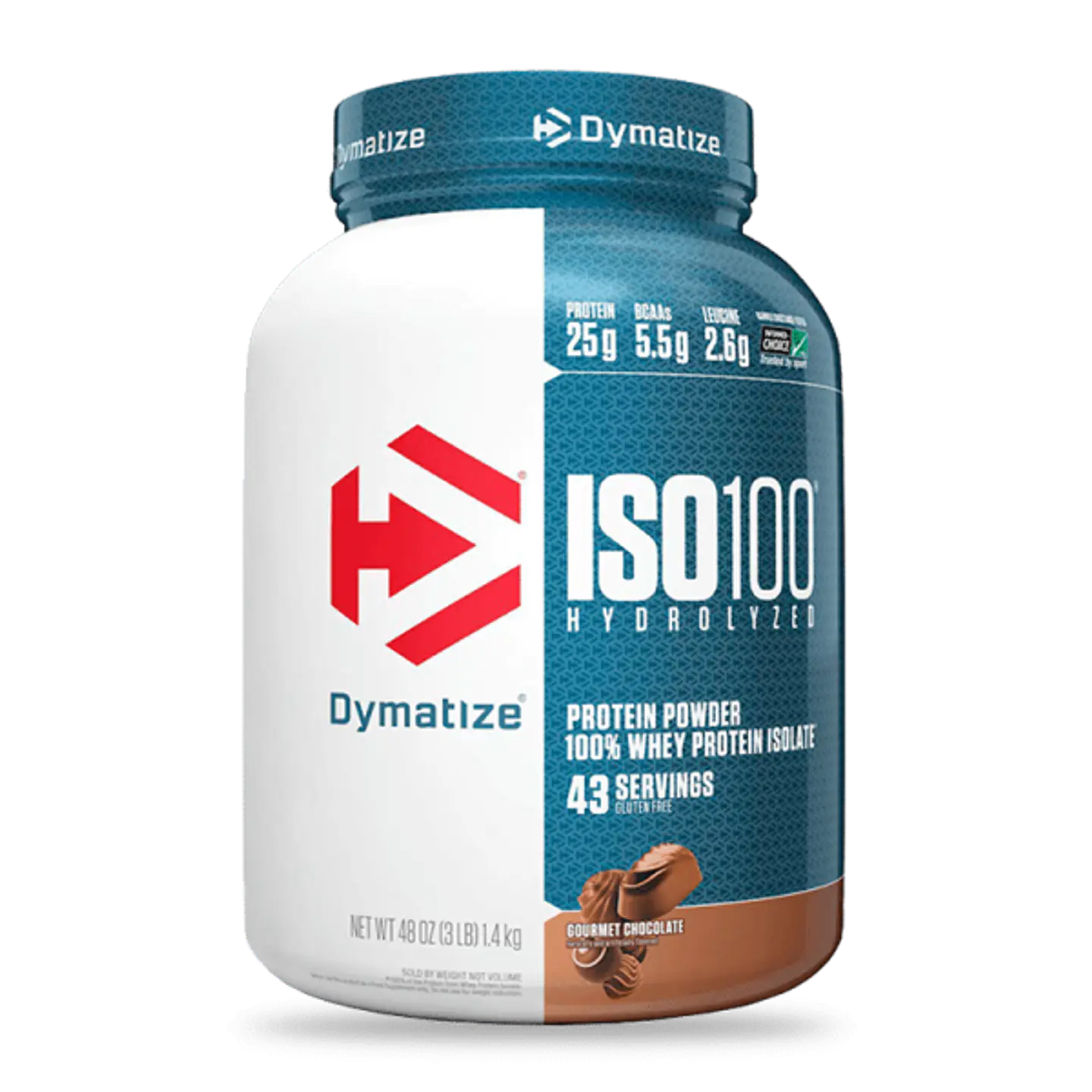 Dymatize ISO 100 3 Lb Gourmet Chocolate (42 servicios) 1