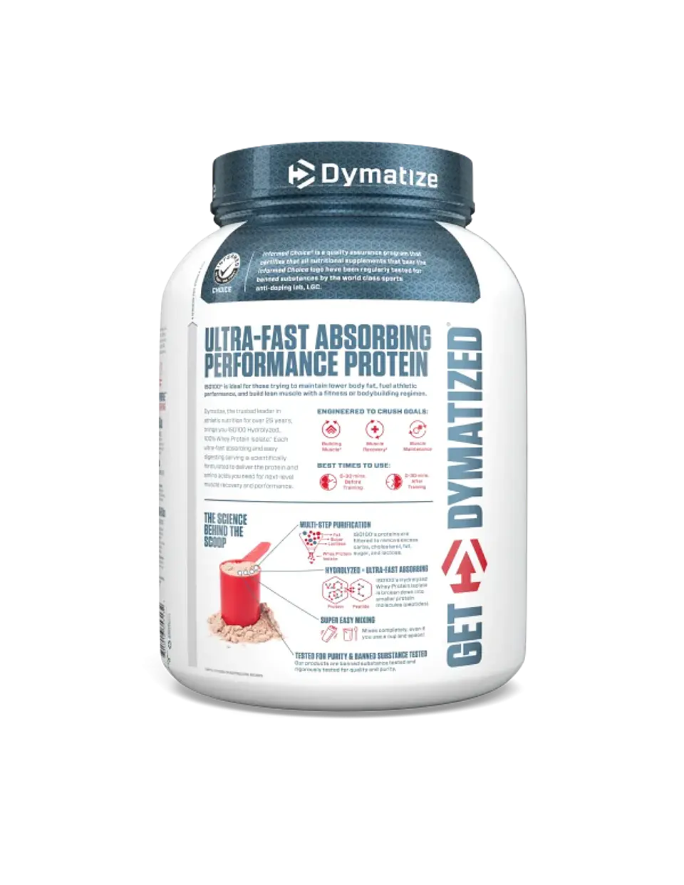 Dymatize ISO 100 3 Lb Gourmet Chocolate (42 servicios) 2