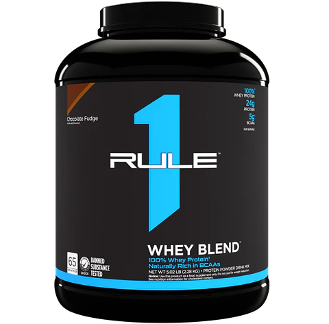 Rule1 Proteina Whey 5.02 Lb Chocolate Fudge (65 servicios)
