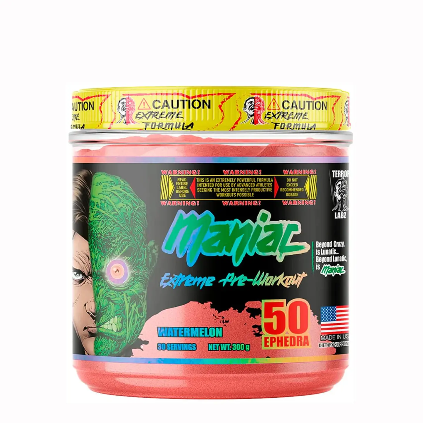 Pre entreno MANIAC EXTREME USA Watermelon 300 grs (30 servicios) 1