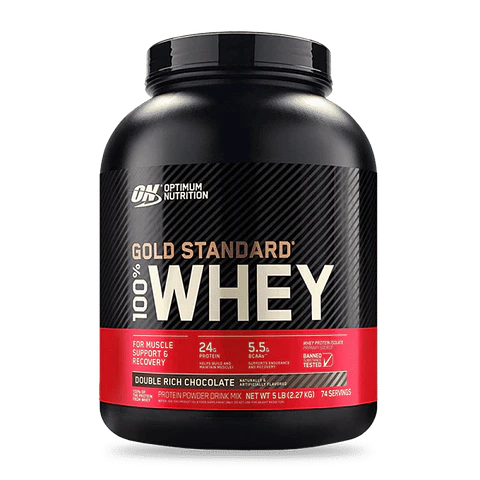 Gold Standard Proteina Optimum 100% Whey 5LB Double Rich Chocolate