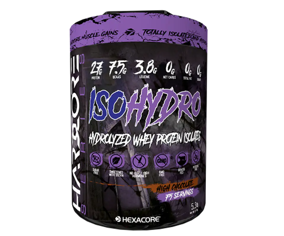HEXACORE ISO HYDRO Hydrolyzed Whey Protein 5.3 lbs (75 servicios) High chocolate 1