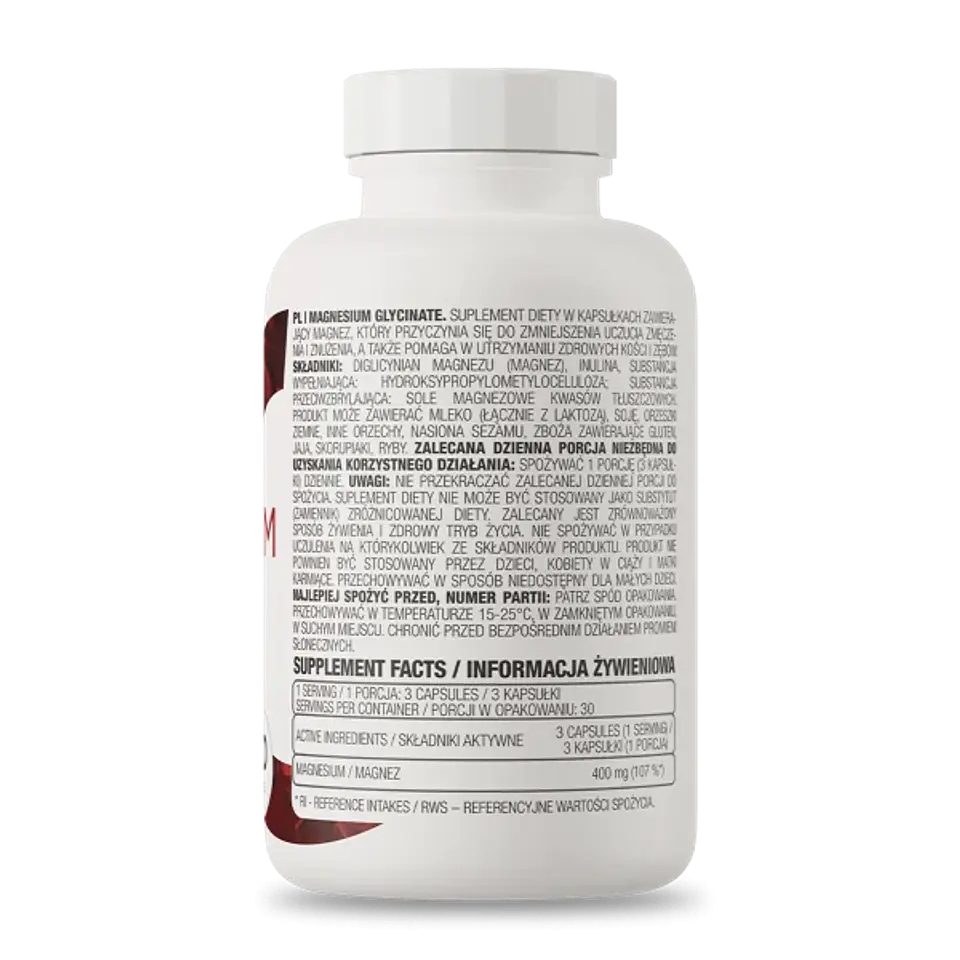GLYCINATO Magnesio 400 mg - 90 caps (30 servicios) 2