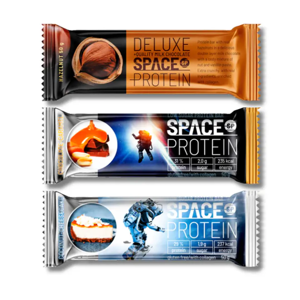 SPACE 16 grs Protein Bar – 24 unidades 50 grs Mix 3 sabores 1