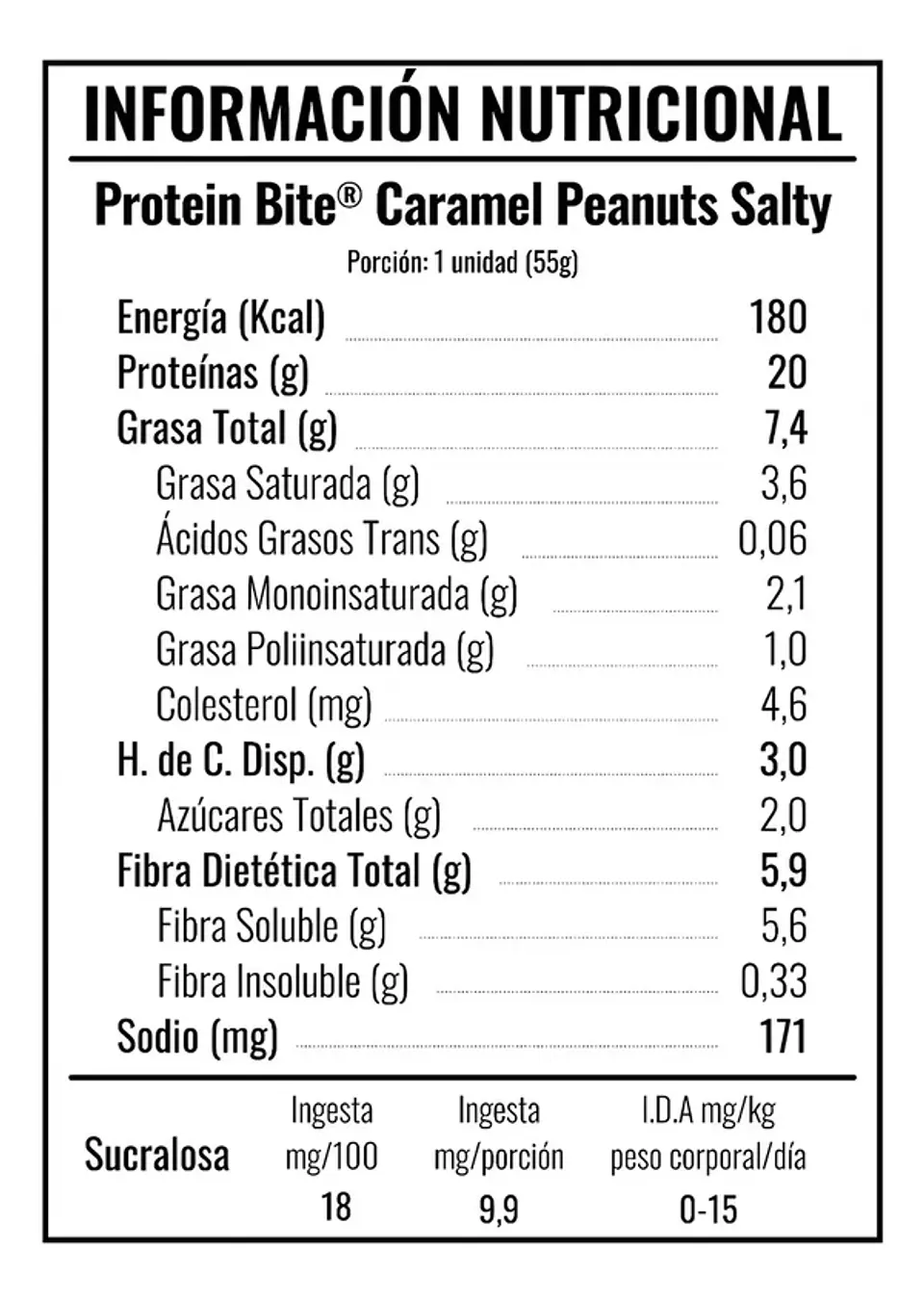 YOUR GOAL Protein BITE 21 grs Protein Bar NON SUGAR - 4 unidades / 55 grs, sabores 2