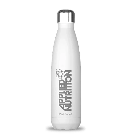 Botella Flask Applied Nutrition acero inoxidable 500ml con aislamiento térmico BLANCO