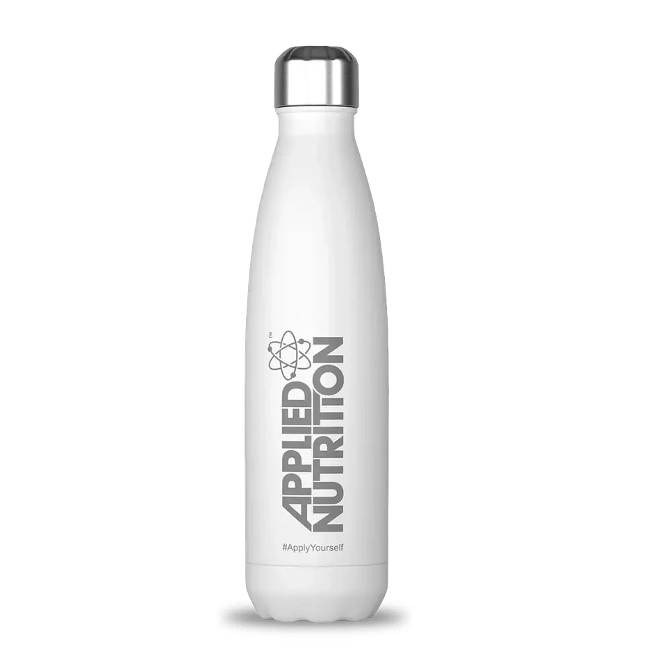 Botella Flask Applied Nutrition acero inoxidable 500ml con aislamiento térmico BLANCO 1