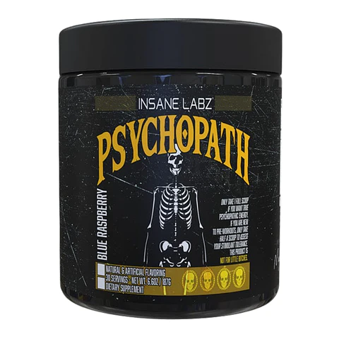 Pre entreno PSYCHOPATH USA INSANE LABZ (30 servicios)  Blue raspberry