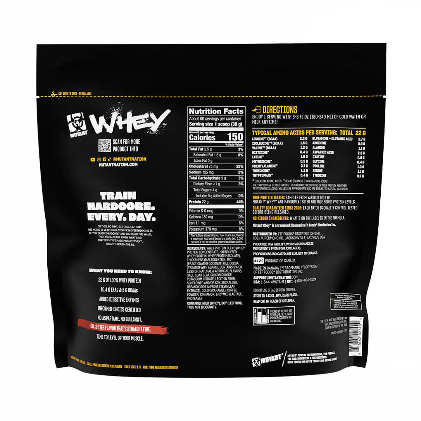 Whey MUTANT Gourmet Protein MIX Vanilla Ice Cream 5lbs (60 servicios) 2