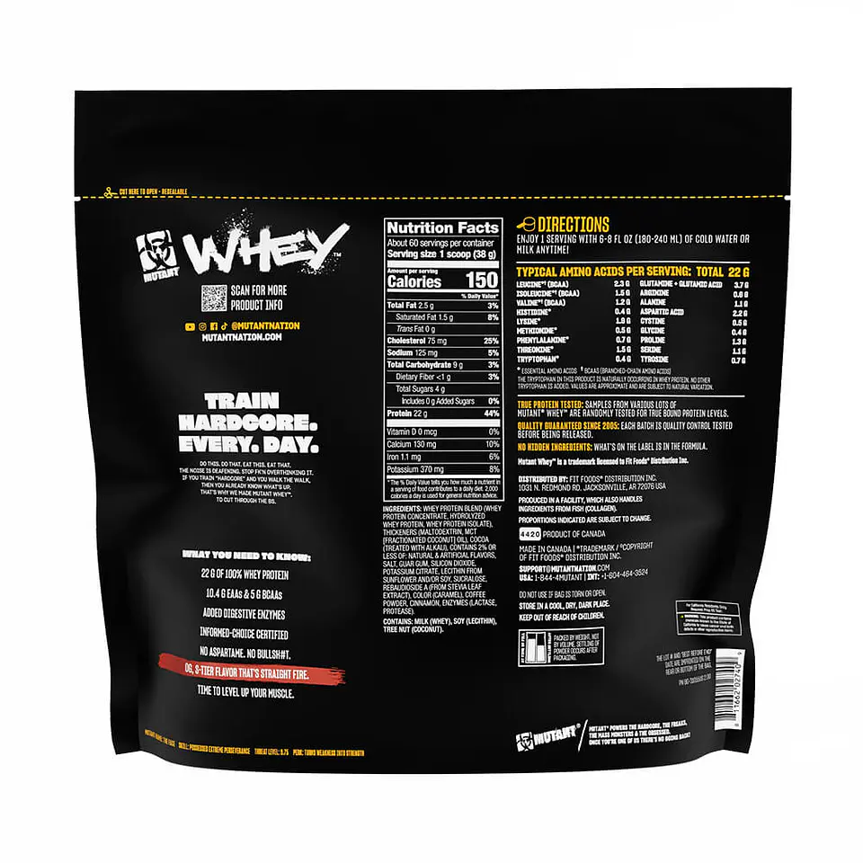 Whey MUTANT Gourmet Protein MIX Vanilla Ice Cream 5lbs (60 servicios) 2