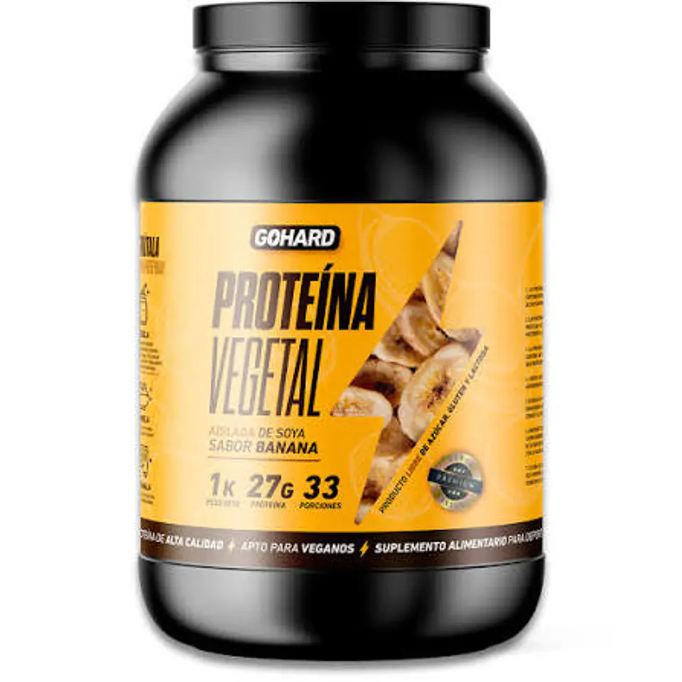 Proteína VEGETAL GOHARD 1 kg (33 servicios) Banana 1