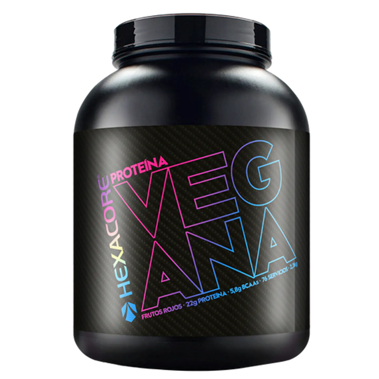Proteína VEGETAL HEXACORE 5lb (76 servicios) Frutos Rojos 1