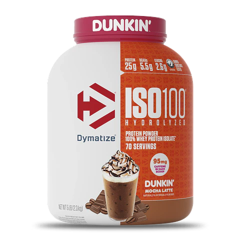 ISO 100 Dymatize Hydrolyzed DUNKIN’ 5 lbs (75 servicios) Mocha Latte 