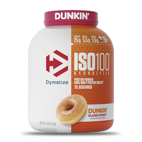 ISO 100 Dymatize Hydrolyzed DUNKIN’ 5 lbs (75 servicios) Glazed Donut