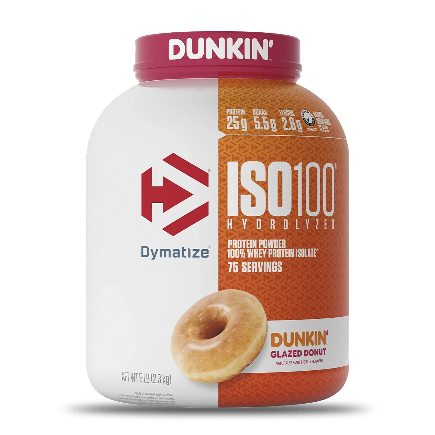 ISO 100 Dymatize Hydrolyzed DUNKIN’ 5 lbs (75 servicios) Glazed Donut 1