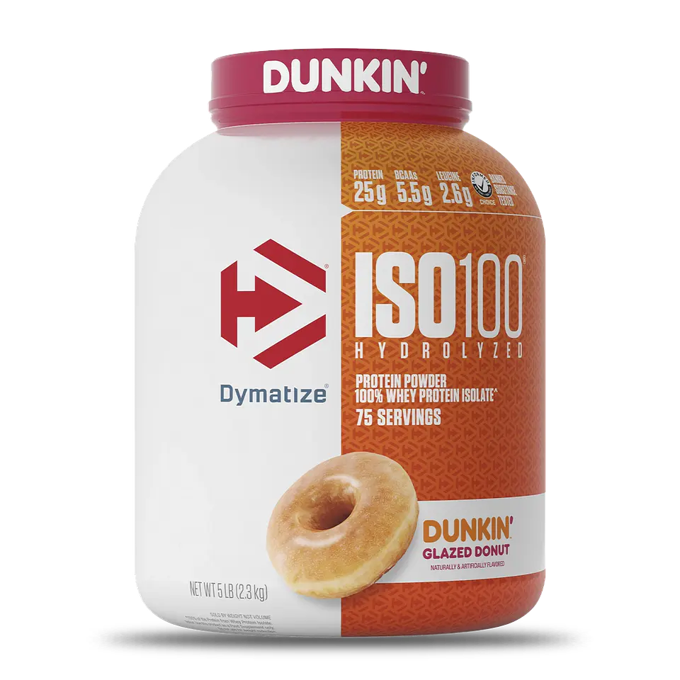 ISO 100 Dymatize Hydrolyzed DUNKIN’ 5 lbs (75 servicios) Glazed Donut 1