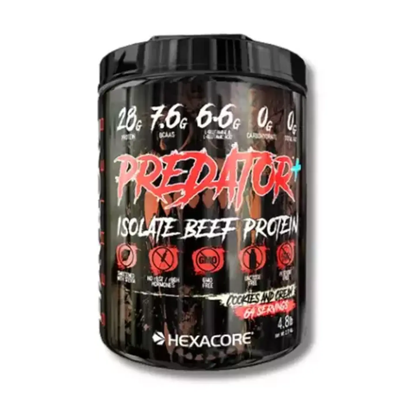 Hexacore PREDATOR Isolate BEEF Protein (4.8 lbs) 64 servicios Cookies N Cream 1
