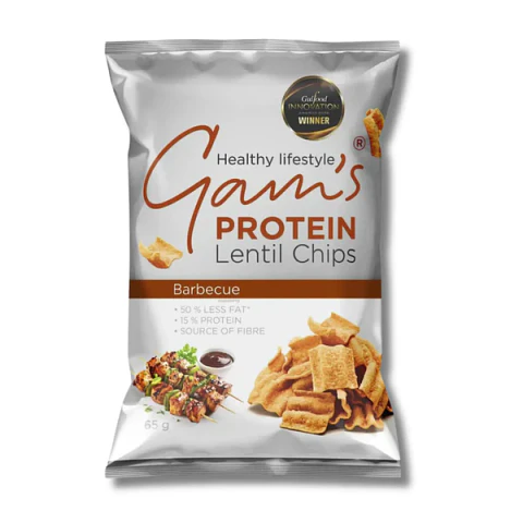 CHIPS de Lentejas Proteicas (tipo PAPAS FRITAS) 12 unidades 65 grs Barbecue