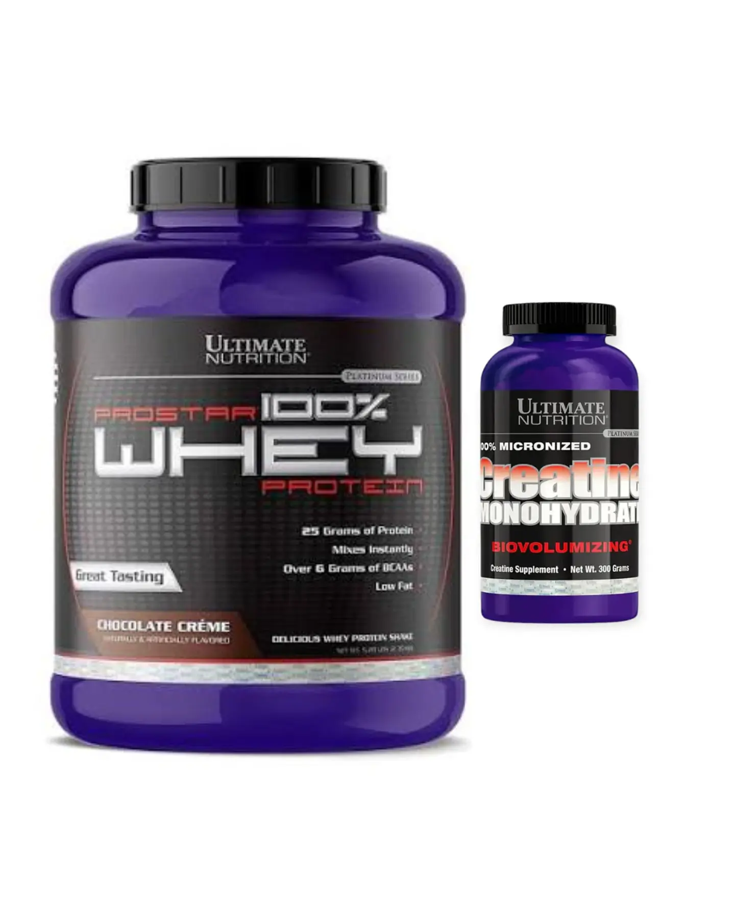 Ultimate Prostar 100% Whey 5.28 Lb Chocolate Creme + Ultimate Nutrition Creatina Biovolumizing 300 gr 1