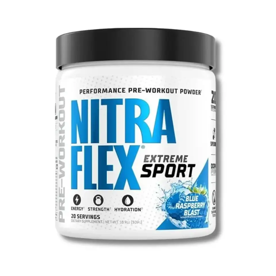 GAT Nitraflex EXTREME SPORT Performance Pre entreno Powder USA 309 grs (20 servicios) Blue raspberry blast 1