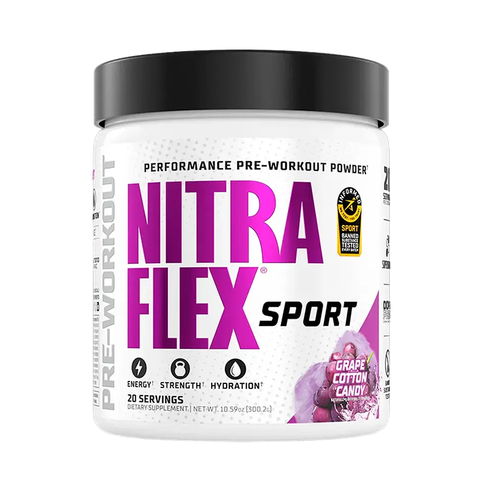 GAT Nitraflex EXTREME SPORT Performance Pre entreno Powder USA 309 grs (20 servicios) Grape cotton candy 1
