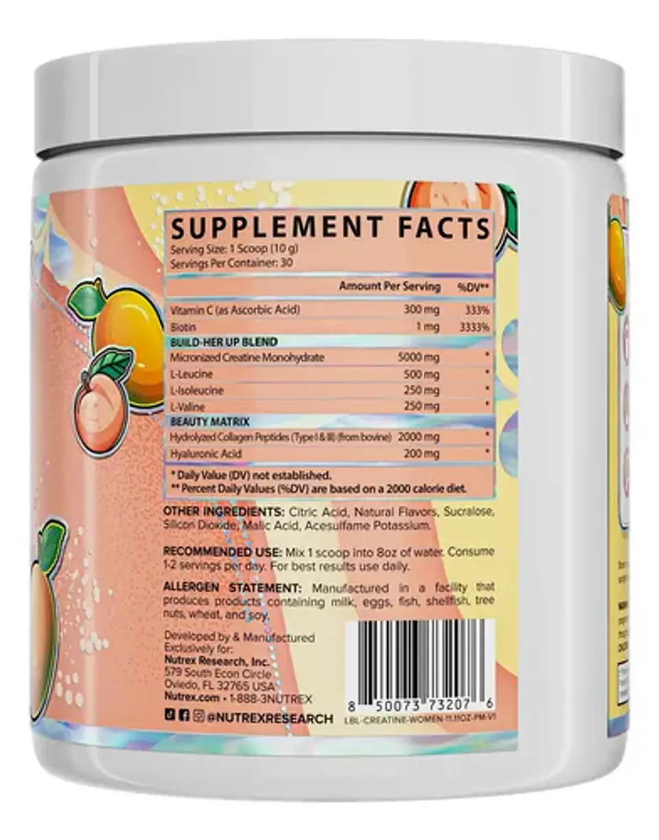 Creatina NUTREX Women + Booty & Beauty Mujer Peach/mango 2