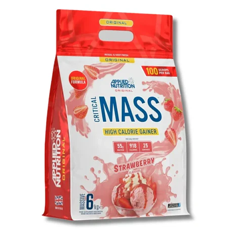 Applied Nutrition CRITICAL MASS High Calorie Gainer 6 kg (25 servicios) Strawberry