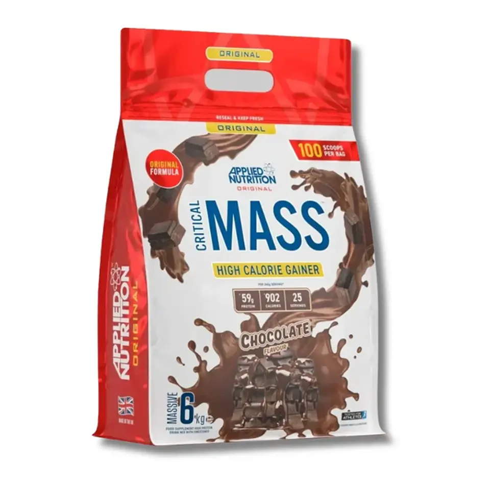 Applied Nutrition CRITICAL MASS High Calorie Gainer 6 kg (25 servicios) Chocolate 1