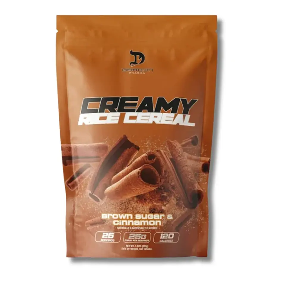 DRAGON PHARMA Creamy RICE CEREAL 1.96 lbs (25 servicios) Brown sugar & cinnamon 1