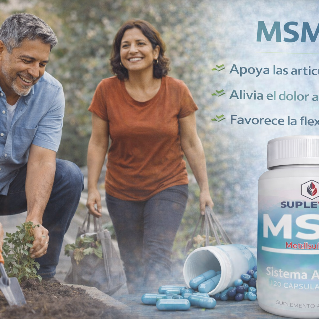 Msm, Metilsulfonilmetano 120 Cáps, Soporte Articular 5