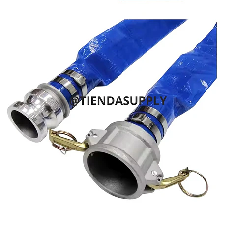 MANGUERA PLANA AZUL ACOPLADA