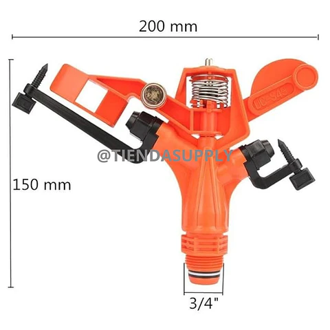 ASPERSOR PLASTICO NARANJA 3/4"
