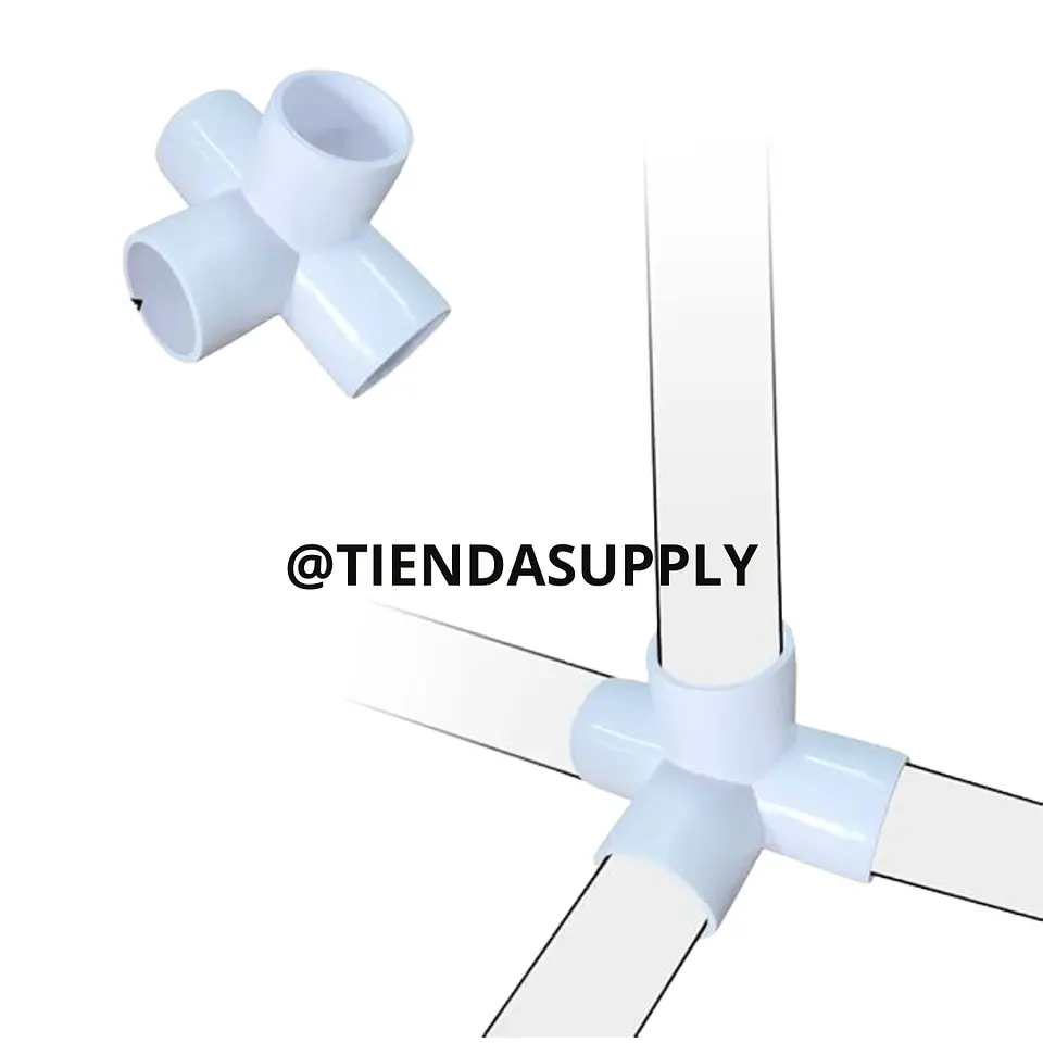 CUATRICODO ESTRUCTURAL LISO PVC 1/2