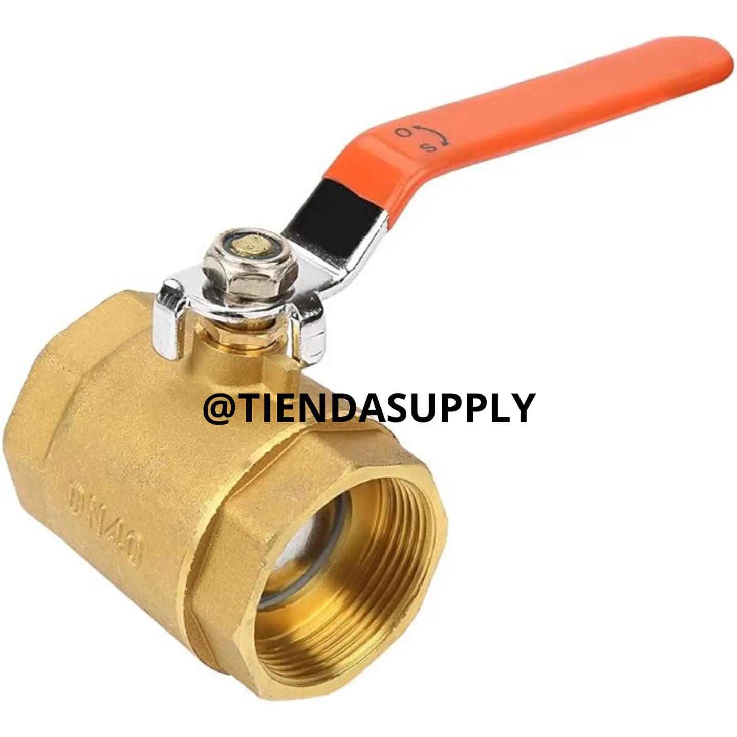 VALVULA DE PASO DORADA TIPO PESADO 1