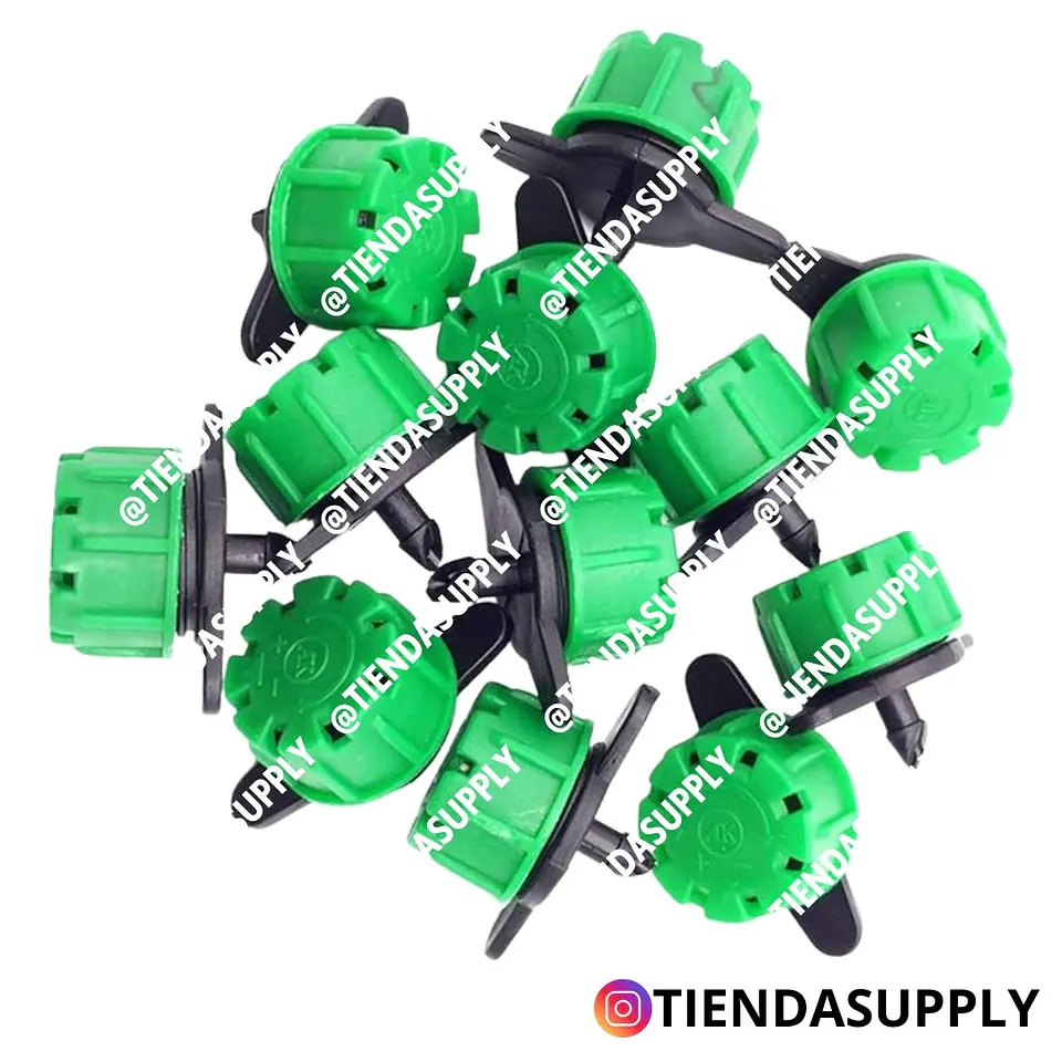 GOTERO VERDE PLASTICO AJUSTABLE (0 - 80 L/H) 2