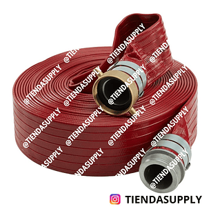 MANGUERA PLANA ROJA ACOPLADA