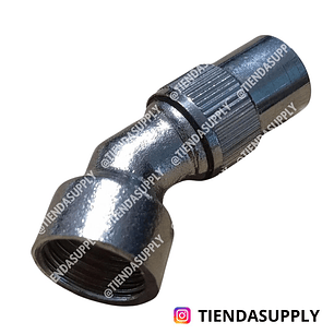 BOQUILLA CURVA 1 SALIDA ACERO INOXIDABLE 