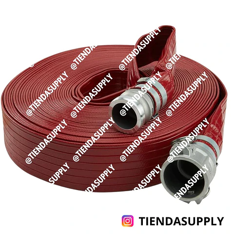 MANGUERA PLANA ROJA ACOPLADA