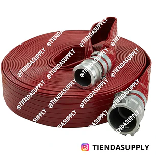 MANGUERA PLANA ROJA ACOPLADA