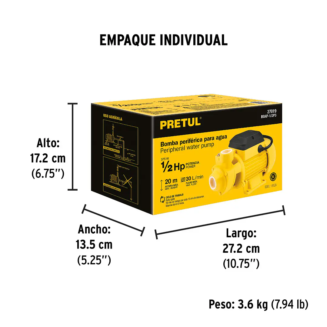 BOMBA PERIFERICA 1/2 HP 4