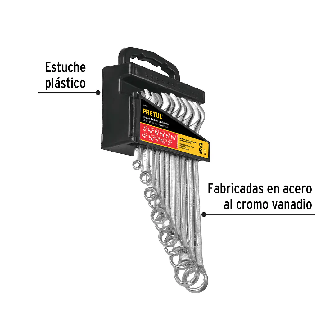 JUEGO DE 11 LLAVES COMBINADAS 3