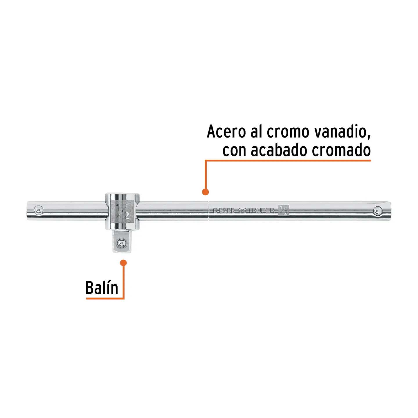 BARRA CORREDIZA PARA DADOS CUADRO 1/2