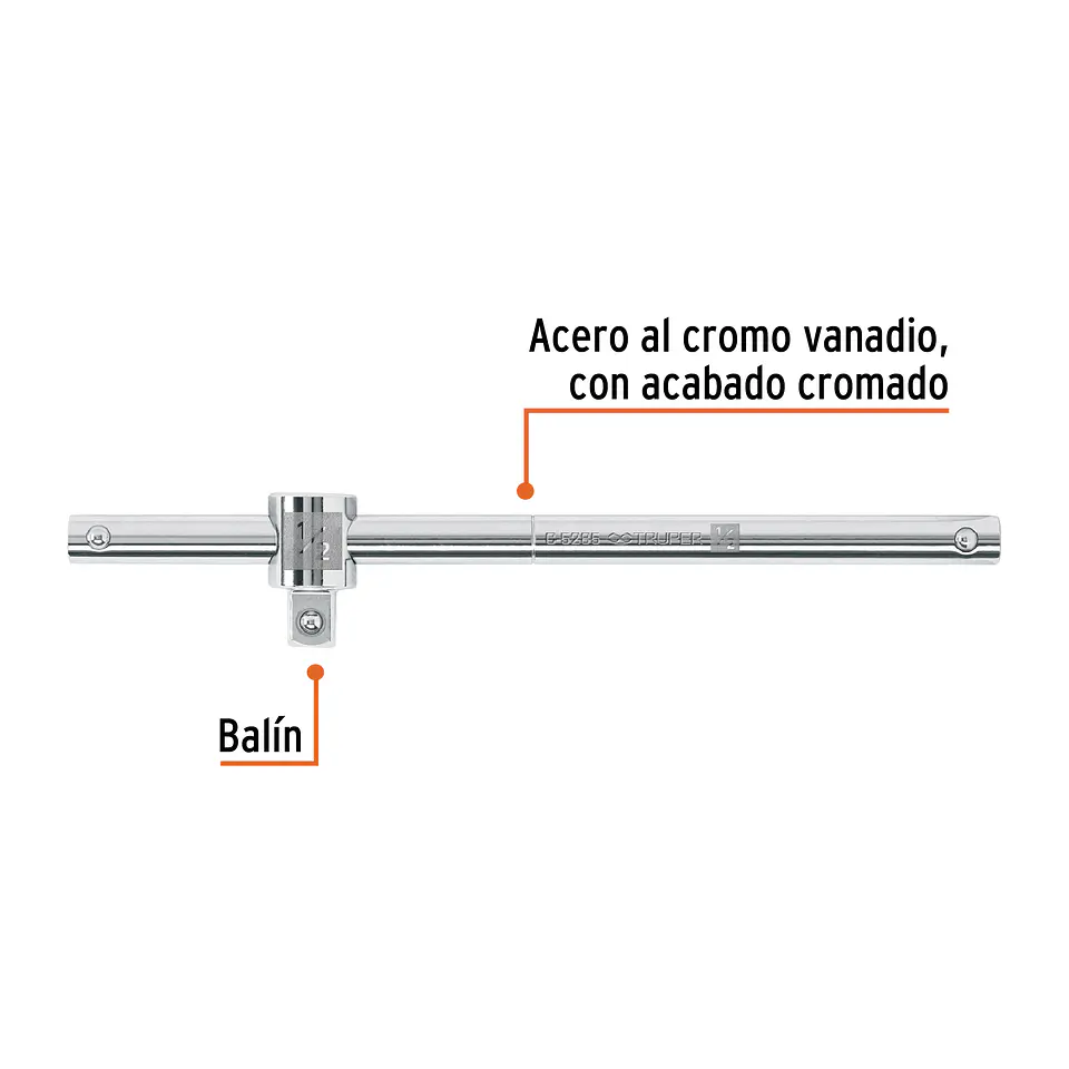 BARRA CORREDIZA PARA DADOS CUADRO 1/2