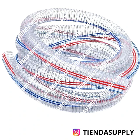 MANGUERA TRANSPARENTE REFUERZO EN ACERO
